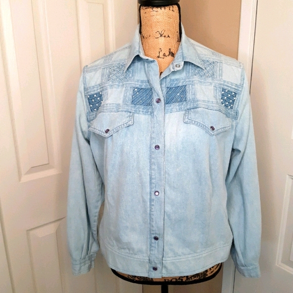 Bianca Maria Caselli Lightwash Denim Jacket - Sz S - Picture 1 of 16
